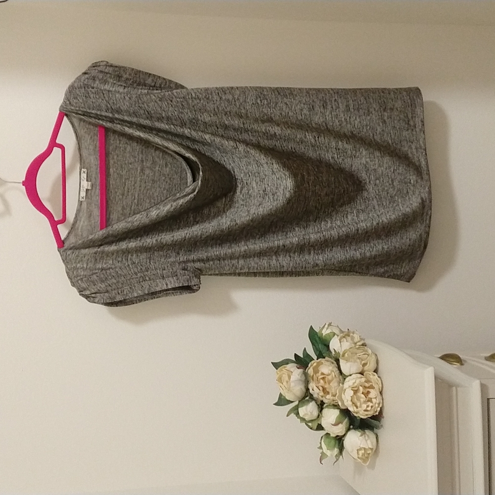 Joie Gray Short Sleeve Cowl Neck Blouse 564
